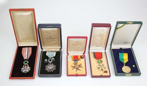 SEVEN SETS OF ORDERS AND DECORATIONS, 20TH CENTURY. 