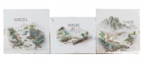 LOT OF 6 CHINESE PLAQUES, 20TH CENTURY