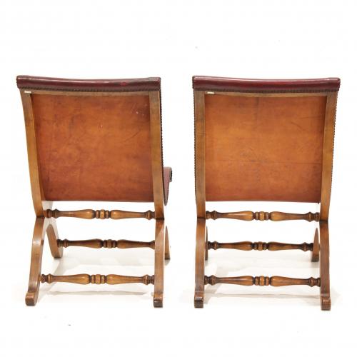 PIERRE LOTTIER (FRANCE, 20TH CENTURY) TWO SLIPPER CHAIRS