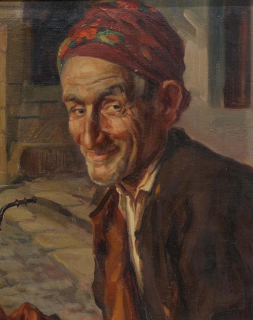 ISMAEL BLAT Y MONZO (1901-1976). "Portrait of an old man".