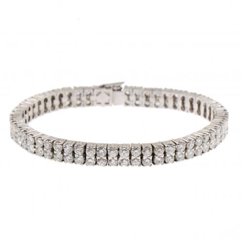 DOUBLE RIVIERE DIAMOND BRACELET.