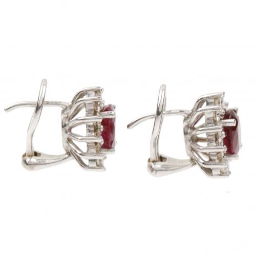 ROSE-CUT RUBY EARRINGS 