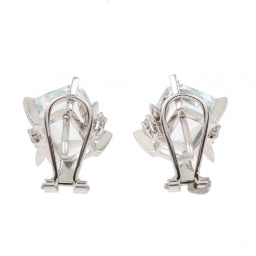 AQUAMARINE EARRINGS.