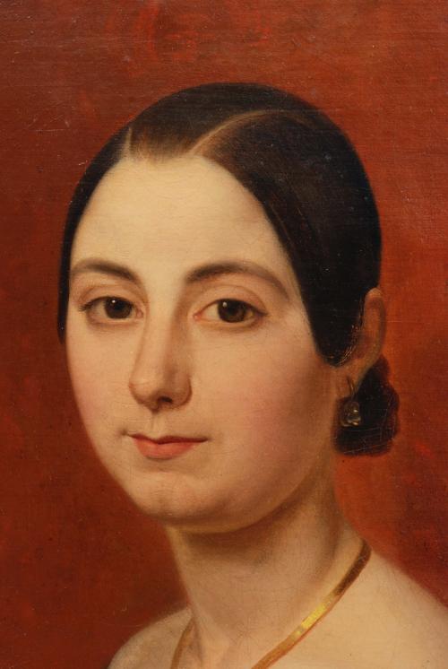 19/20TH CENTURY SPANISH SCHOOL "Portrait of a young lady".