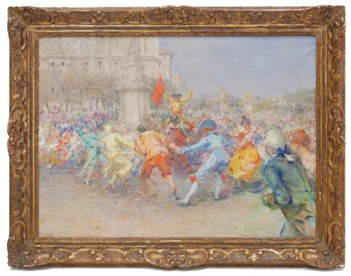 JOSÉ BARTOLOMÉ LLANECES (1863-1919). "CARNAVAL".