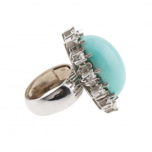 TURQUOISE HALO RING