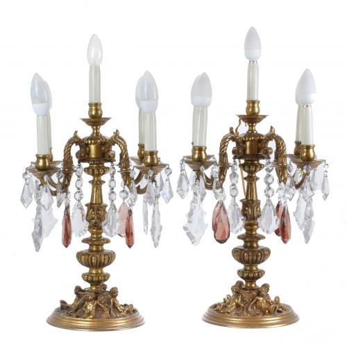 PAREJA DE CANDELABROS, SIGLO XX