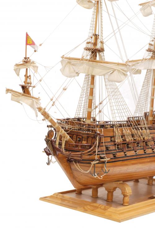 MAQUETA DEL NAVÍO DE LA ARMADA ESPAÑOLA SAN FELIPE, SIGLO X