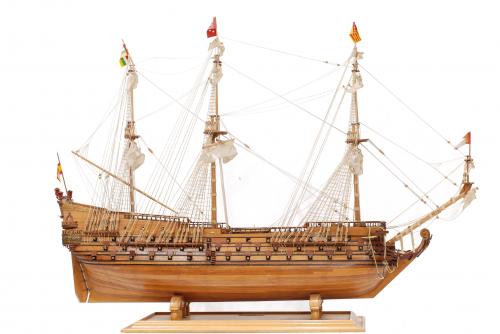 MAQUETA DEL NAVÍO DE LA ARMADA ESPAÑOLA SAN FELIPE, SIGLO X