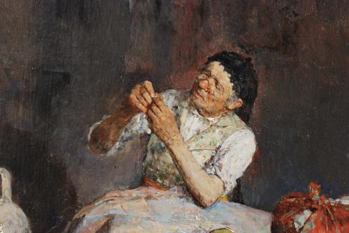 LUIS JIMÉNEZ Y ARANDA (1845-1928). "TAILOR", ROME, 1875.