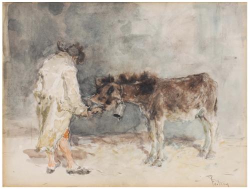 MARIANO FORTUNY I MARSAL (1838-1874). "DONKEY&#39;S LUNCH".