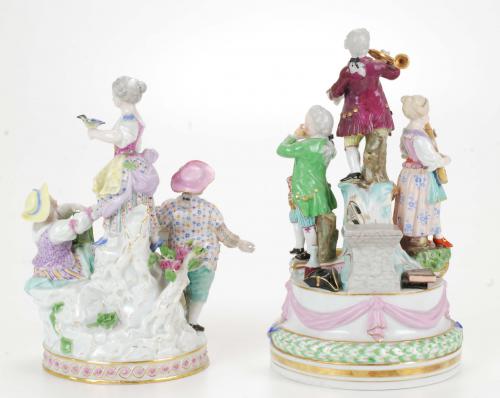 MEISSEN. DOS FIGURAS DE PORCELANA, SIGLO XX