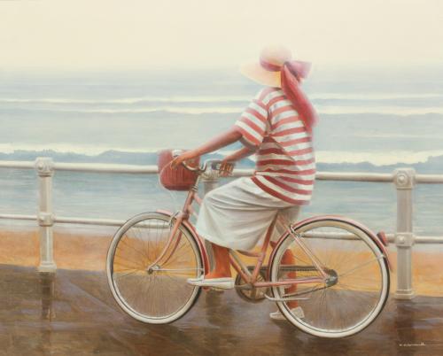 CARLOS COBIAN GIL-DELGADO (1952). "PASEO EN BICI", 1988.