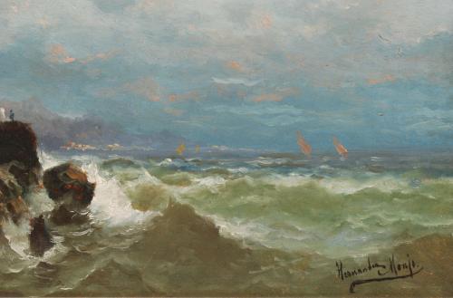 HERNANDEZ MONJO (1862-1937) "SEASCAPES"