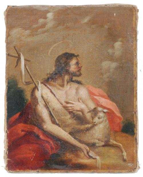 18TH CENTURY SPANISH SCHOOL "THE GOOD SHEPHERD".