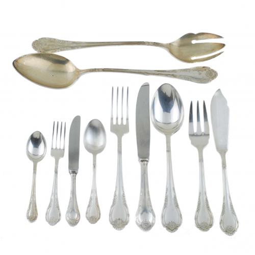 SILVER SPANISH CUTLERY. MID. 20TH CENTURY. 