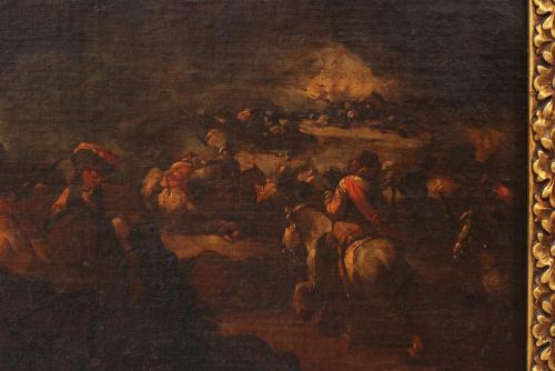 17-18TH CENTURY ITALIAN SCHOOL. "BATTLE".