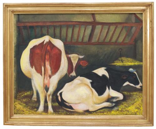 MIQUEL VILLÀ BASSOLS (1901-1988). "DOS VACAS", IBIZA, 1952.