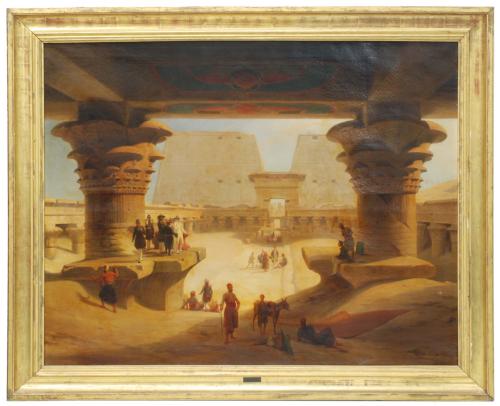 KARL GIRARDET (1813-1871). "DUC DE MONTPENSIER-TEMPLO EDFU", CIRCA 1845.