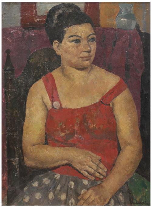 JOSEP MARIA MALLOL SUAZO (1910-1986). "MUJER SENTADA".