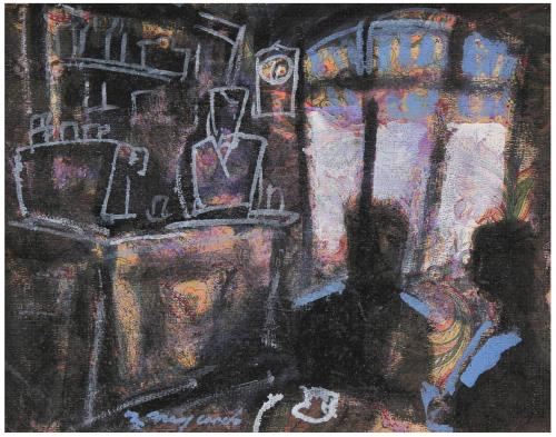 JOSEP MOSCARDÓ (1953). "INTERIOR DE UN BAR".