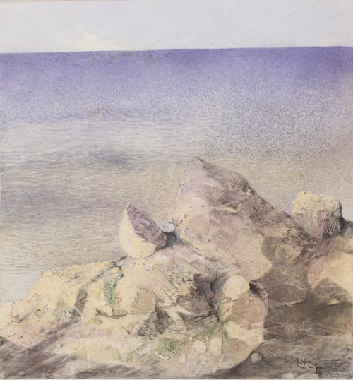 MATÍAS QUETGLASS (1946). "PAISAJE COSTERO", 1970.