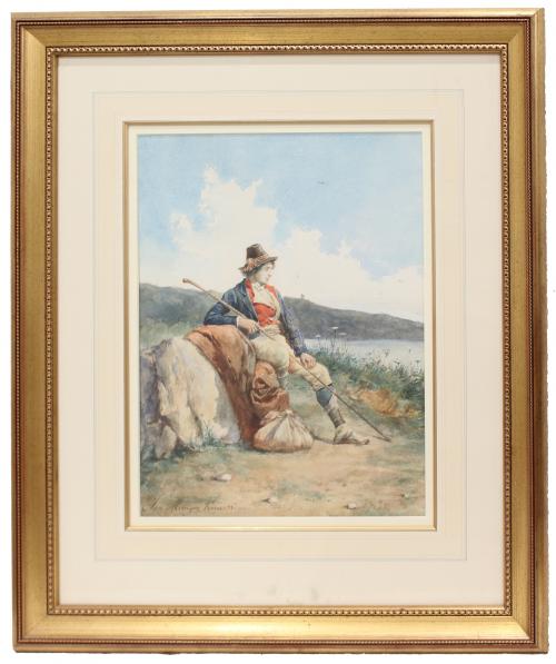 JOSE MORAGAS POMAR (XIX). "CAMPESINO NAPOLITANO", 1891.