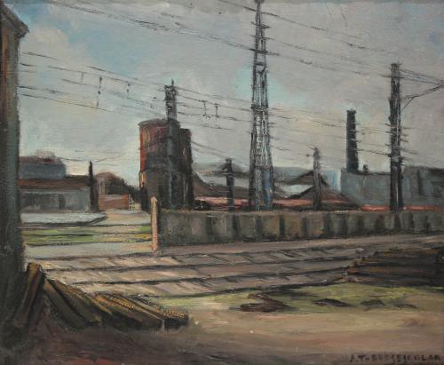 ÀNGEL TORRES ESCOLAR (1920-2007). "URBAN LANDSCAPE".