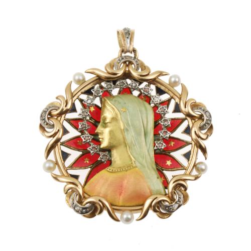 VIRGIN PENDANT, MID C20th