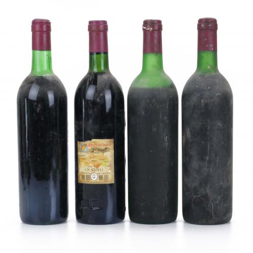 CUATRO BOTELLAS DE VINO FINO VEGA-SICILIA "UNICO", 1962, 19