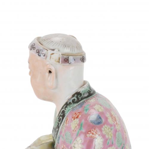 "CABALLERO", FIGURA CHINA, SIGLO XIX. 