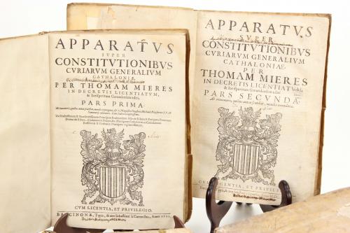 THOMAS MIERES. APPARATUS SUPER CONSTITUTIONIBUS CURIARUM GE