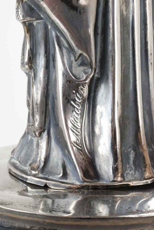 SILVER ZARAGONZAN STATUETTE OF THE "VIRGIN OF PILAR", FIRST