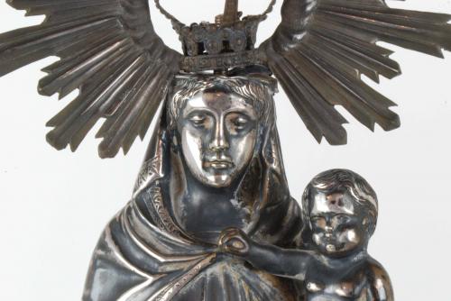 SILVER ZARAGONZAN STATUETTE OF THE "VIRGIN OF PILAR", FIRST