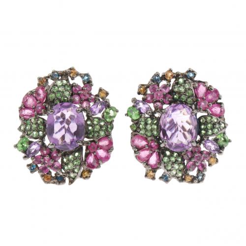 EARRINGS WITH SEMI-PRECIOUS STONES