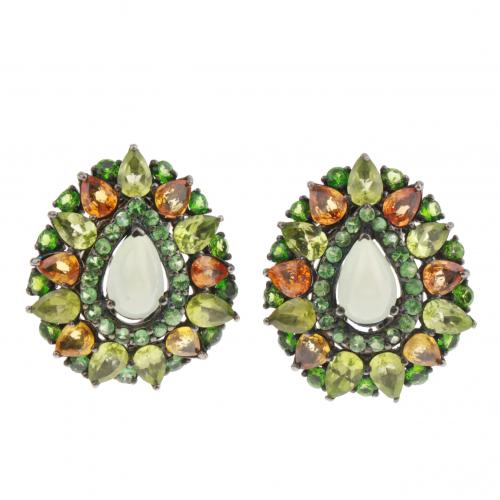 EARRINGS STUDDED WITH STONES