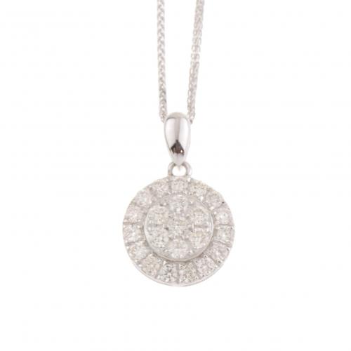 DIAMOND ROSETTE PENDANT 