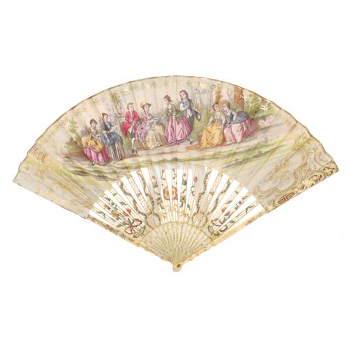 SPANISH FAN, LATE C18th.