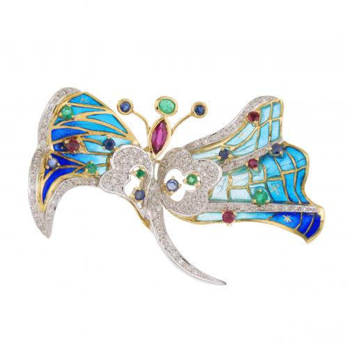 ALEN DIONE. BROCHE MARIPOSA.