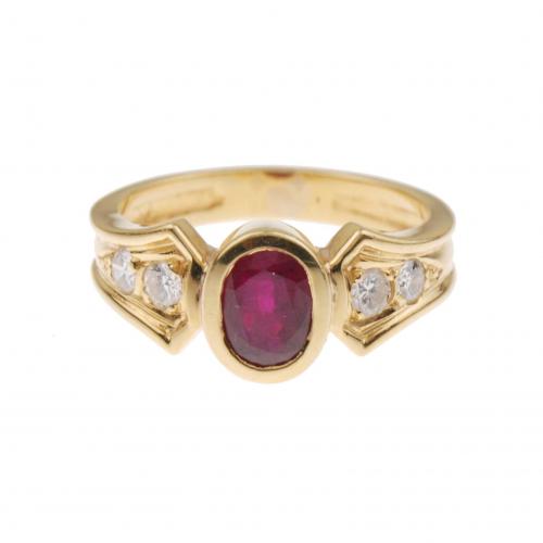 RUBY AND DIAMOND RING