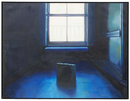 ANTONI TAULÉ (1945). "INTERIOR AZUL", 1976.