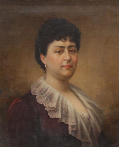 ESCUELA ESPAÑOLA-PORTUGUESA, SIGLO XIX. "RETRATO SEÑORA".