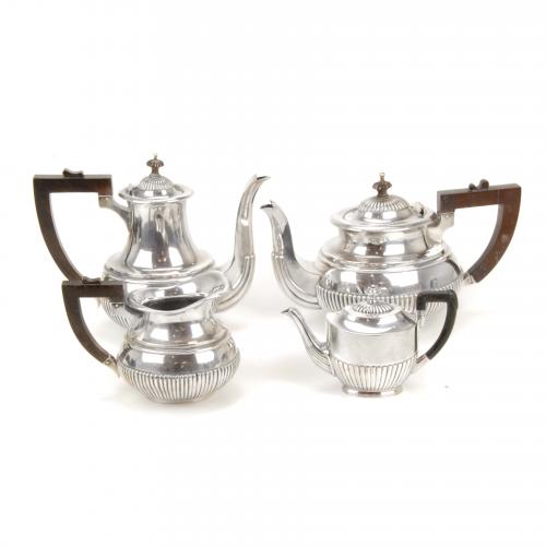 PORTUGUESE COFFEE AND TEA SET, EARLY C20th.