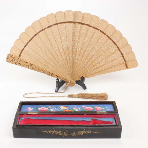 CHINESE DECK OF CARDS  FAN, LATE C19th.