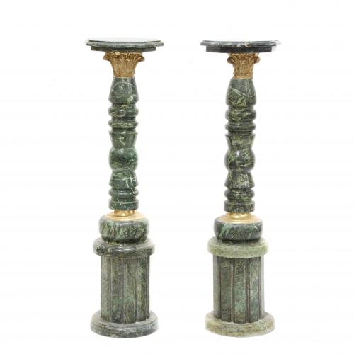 PAIR OF SPANISH COLUMNS, SECOND HALF C20th. 