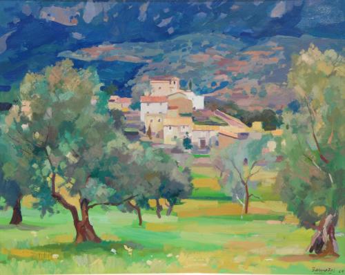 RAMON BARNADAS (1909/15-1981). "PAISAJE RURAL", 1969.