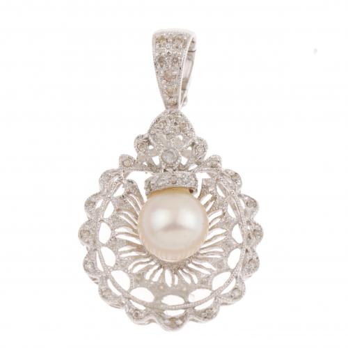 DIAMOND & PEARL PENDANT, 