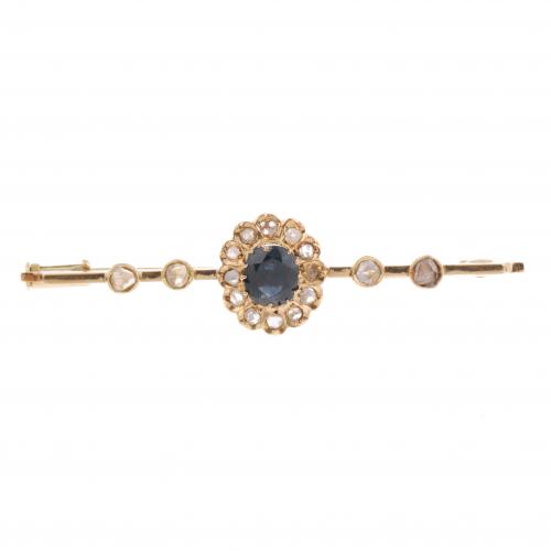 SAPPHIRE BROOCH