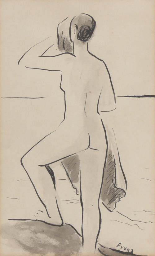 PERE PRUNA OCERANS (1904-1977). "DESNUDO FEMENINO DE ESPALDAS".