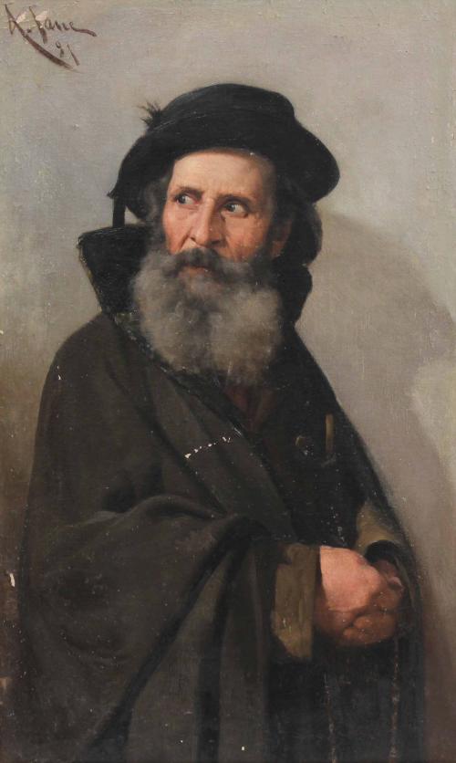 ANTONI JANÉ GIRALT (SPAIN, 19TH CENTURY). "OLD MAN", 1891.